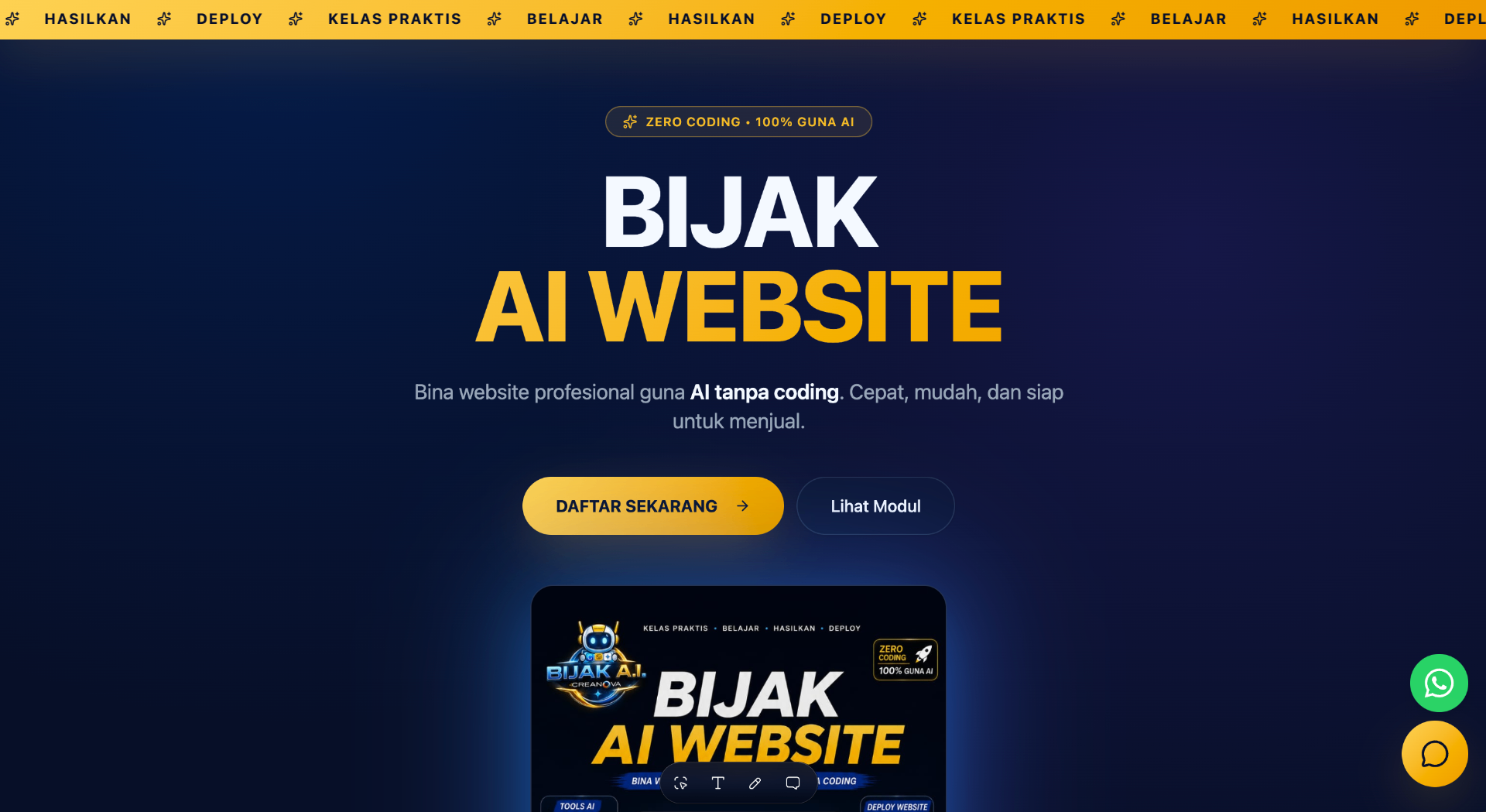 Bijak AI Website — Landing Page Kursus